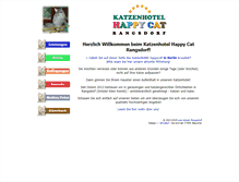 Tablet Screenshot of katzenhotel-happycat.de